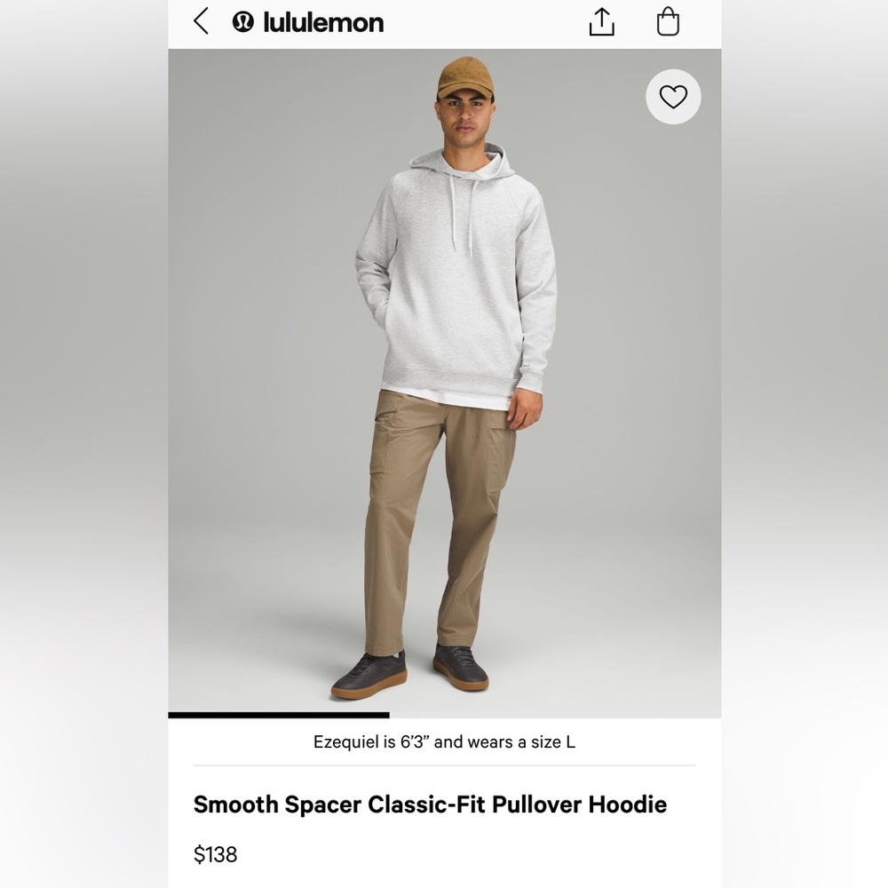 Men's Gray lululemon smoothe spacer - Picture 2 of 3